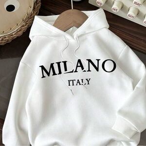 White Milano Italy Hoodie